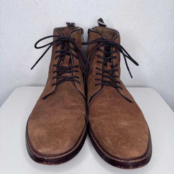 2020s ALDO Brown Suede Chukka Ankle Boots Men’s Size 12 Side Zip Lace Up main image 13
